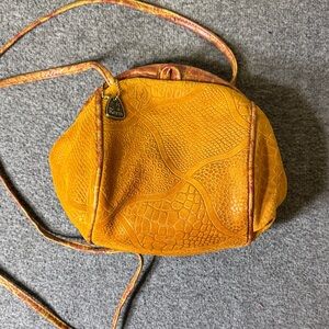 Reem Genuine Leather Vintage Embossed Crossbody Bag |‎ Made in USA